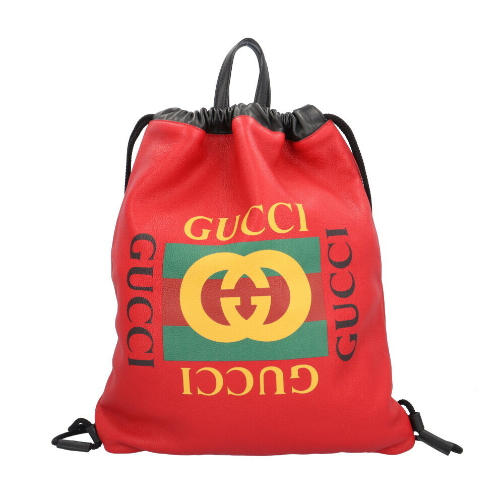 Gucci Drawstring Logo Rucksack Backpack Black - image 1
